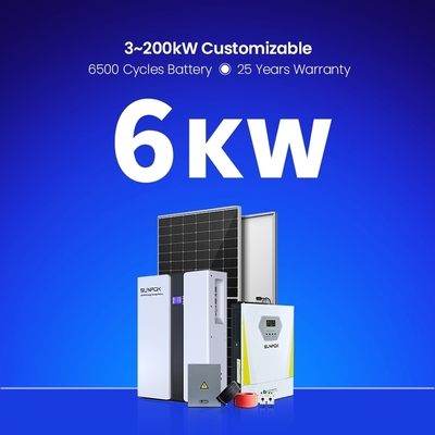 Complete Solar Hybrid System Kit 3000W 4000W 5000W 5Kw 6Kw 10Kw 15Kw Combo Solar Panels Power System for Home