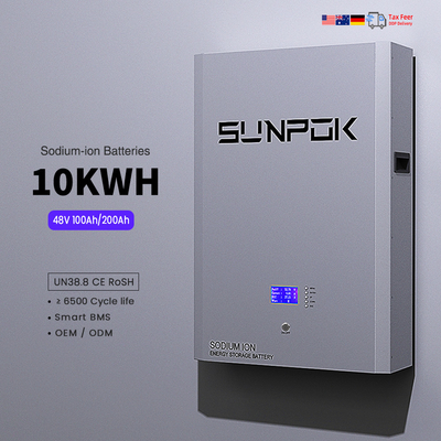 Powerwall 48V 10kwh Batteries 51.2v 200ah Home Solar Energy Storage Sodium Ion Battery