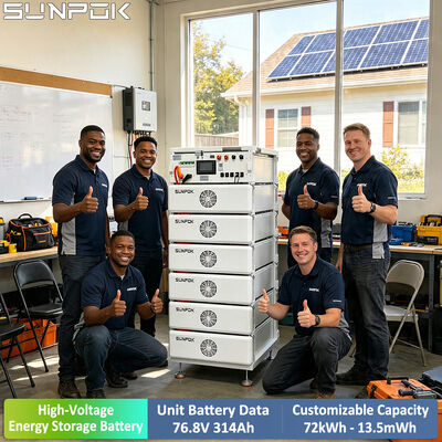 SUNPOK Lifepo4 Battery Pack 76.8V 314Ah Lithium Ion Home Energy Storage Ess Battery Cabinet Energy Storage System