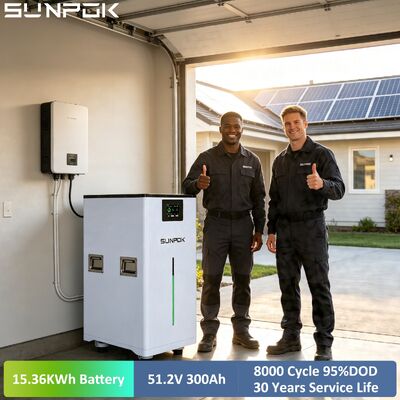 SUNPOK Lithium Battery 51.2V Lifepo4 Lithium Battery 300AH 15KWH Solar System Battery Storage for Home Use