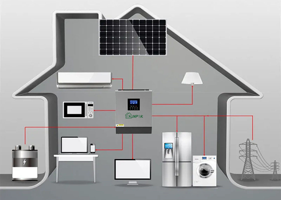 IP32 Off Grid Inverter Sizing 5kw 8kw 10kw 12kw With Mppt Solar Charge Controller