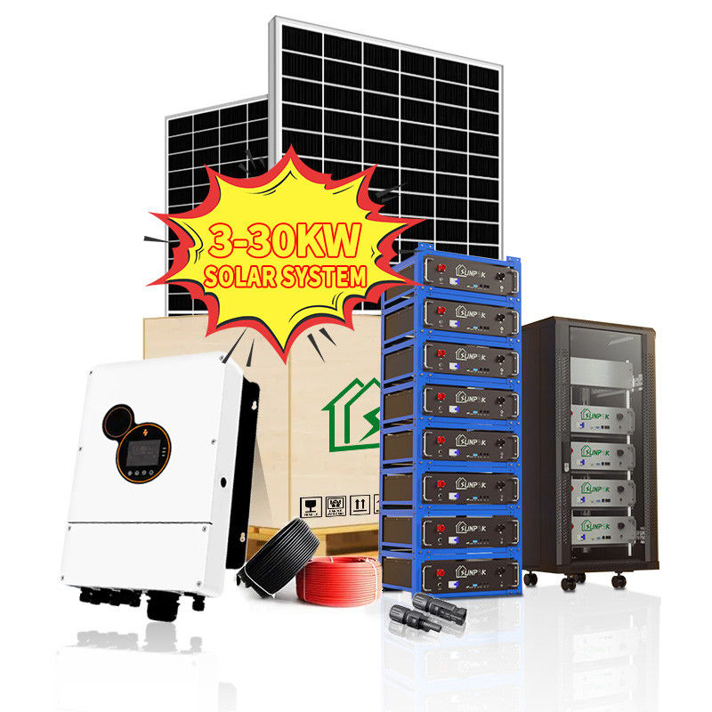 LiFePo4 Hybrid Solar System Kit 5kw 10kw 20kw Off Grid Solar Power System Solar Energy Products