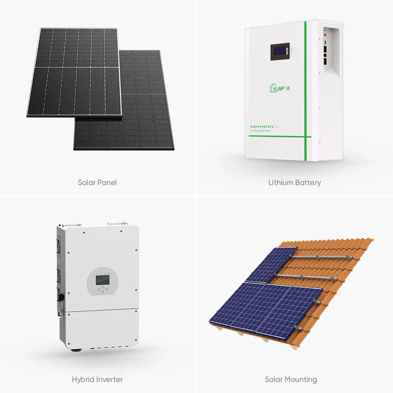 Sunpok 3kw 5kw 10kw solar home system 10 Kw Solar Power System For Prefab Houses