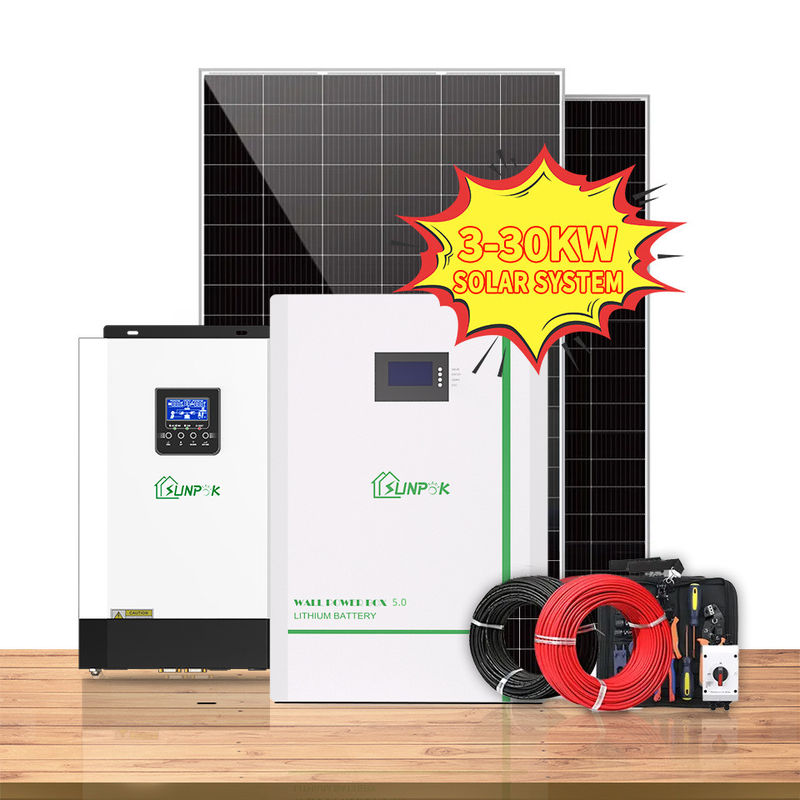 24V Home Solar System 10KW 15KW 20KW 25KW 30KW Off Grid Hybrid Solar Energy System