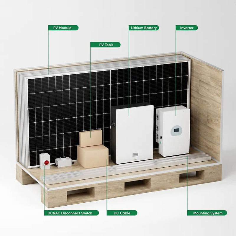 300Ah Complete Off Grid Solar Kit 5KW 6KW 8KW 10KW On Off Grid Hybrid Inverter