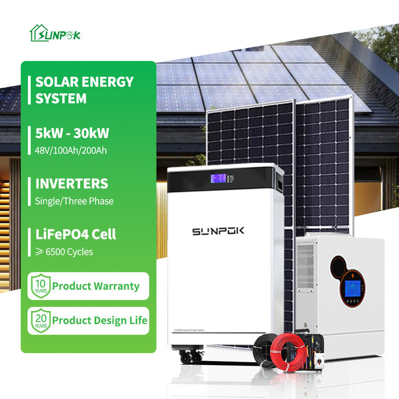 Energy Hybrid Solar System For Home 5KW 8KW 10KW 12KW Complete Set Solar Power Panel