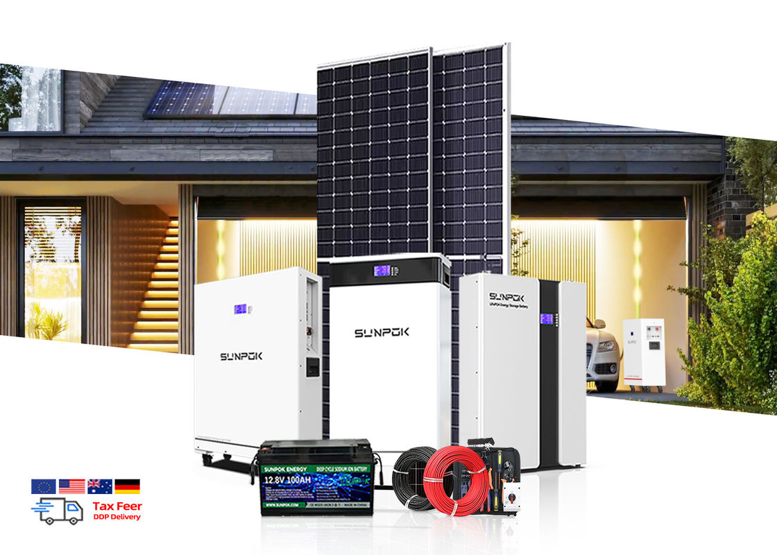 Off Grid Hybrid 8Kw 10Kw 20Kw 30Kw Solar Panels With Battery And Inverter Complete Kit Solar Energy Power System