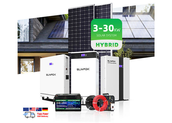 Complete Solar Kit 20Kw 30Kw 50Kw Home Solar Power System 10Kw Hybrid Solar System 10000Watt 3 Phase