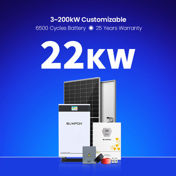 Complete 10KW Solar System 3.5kw 6.2kw 11kw 22kw Solar Panel Kit Hybrid Off Grid Home Solar Energy System