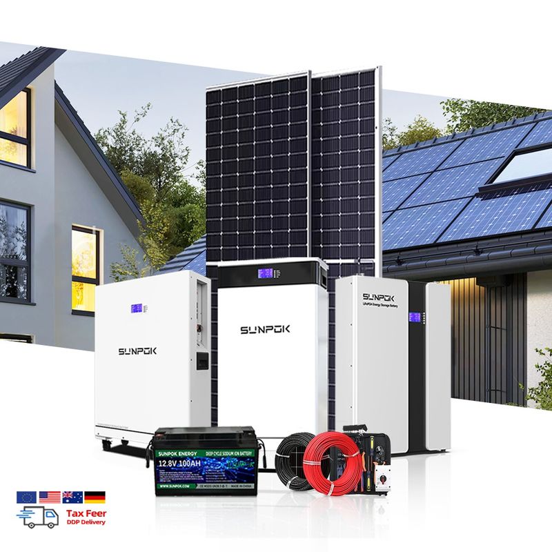 Hybrid Solar Energie System For Home 5Kw 10Kw Off Grid Solar Power Energy PV Storage System Full Set