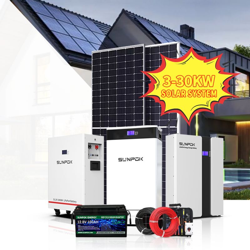 550w 3KW 5kw10kw Solar Panels Battery Inverter MPPT Roof Mounting Power Renewable Energy System Lithium Batteries Station House