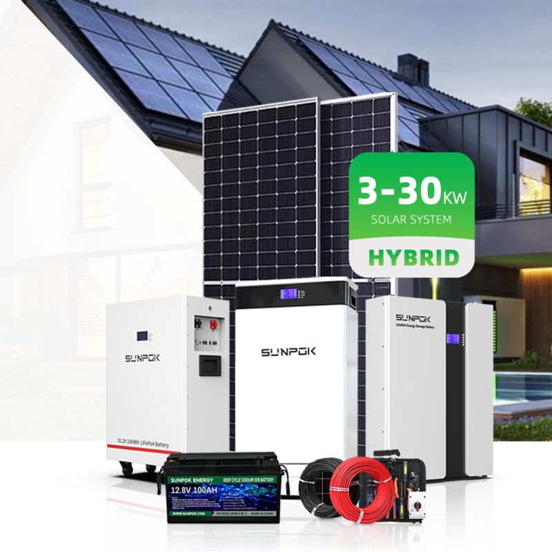 Complete Solar Suite 20Kw 30Kw 50Kw Household Solar Power Generation System 10Kw Hybrid Solar System Panel 1000w 10000W 3-phase