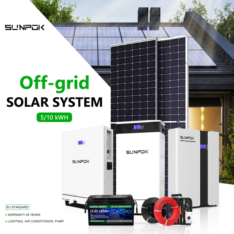 5KW 10KW 20KW Solar Power System Off Grid Solar Panels With Battery Complete Solar Kit Solar Energy System