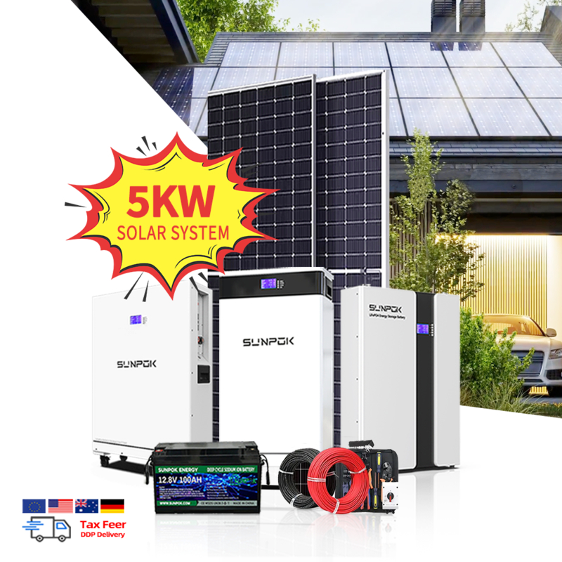 5kw 10kw 15kw 20kw Off Grid Home Energy Storage Solar Panel System Photovoltaic Grid Tied Inverter with MPPT Controller