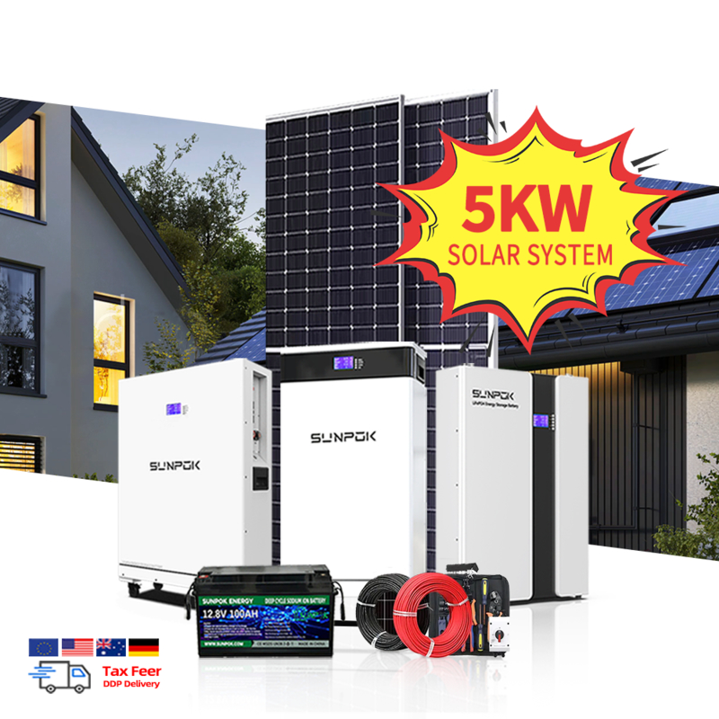 Solar Energy System 6KW 8KW 11KW 15KW 20KW Off Grid Hybrid Roof 550W Solar Panel System for Module Home House With Battery