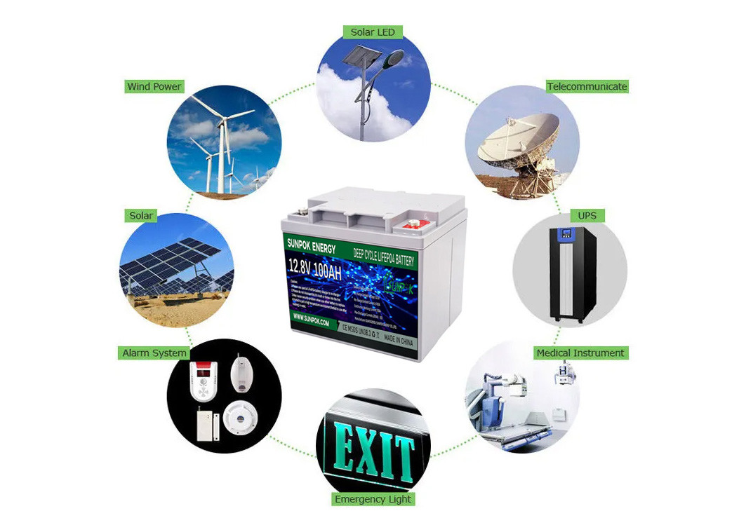 AGM Deep Cycle Battery 12v 24v 50ah 100ah 150ah 200ah LiFePO4 Deep ...
