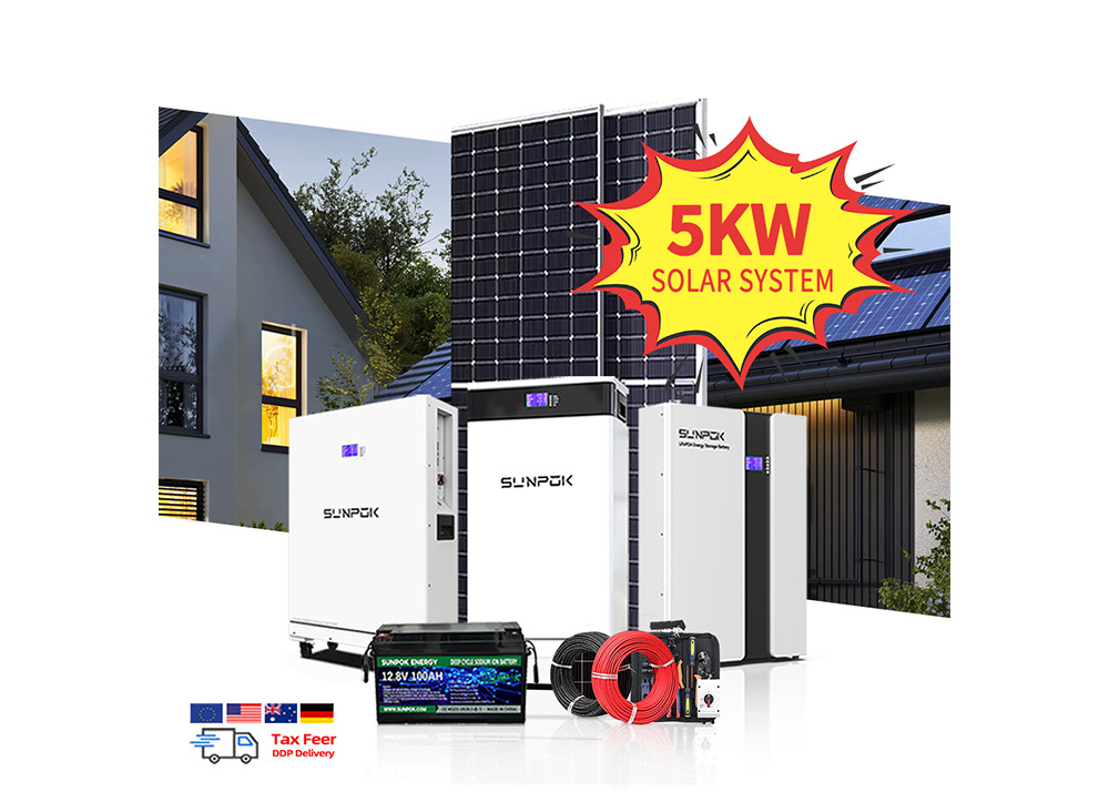 Solar Panel System 5Kw 10Kw Hybrid Solar Power Energy System For Home ...