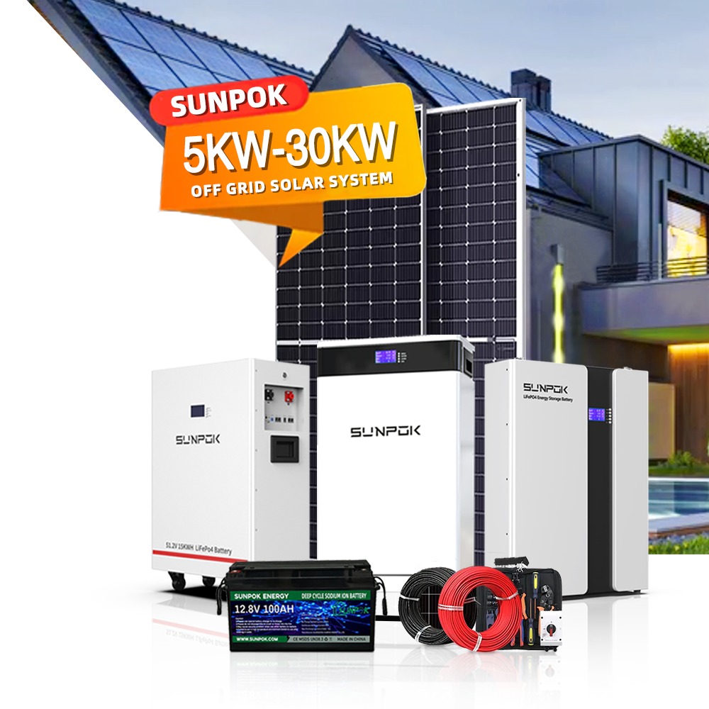 Hybrid Solar System 5KW 10KW 15KW 20KW 50KW Off Grid Solar Power System ...