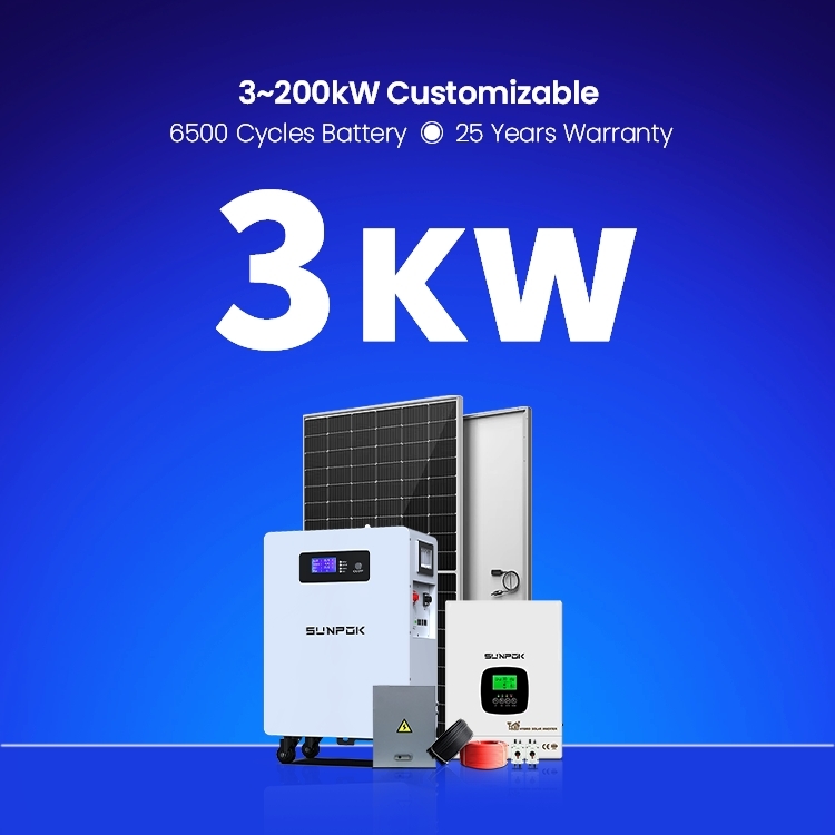 Complete Home Off Grid 1kw 3kw 5kw Solar System on Grid Lithium Solar ...
