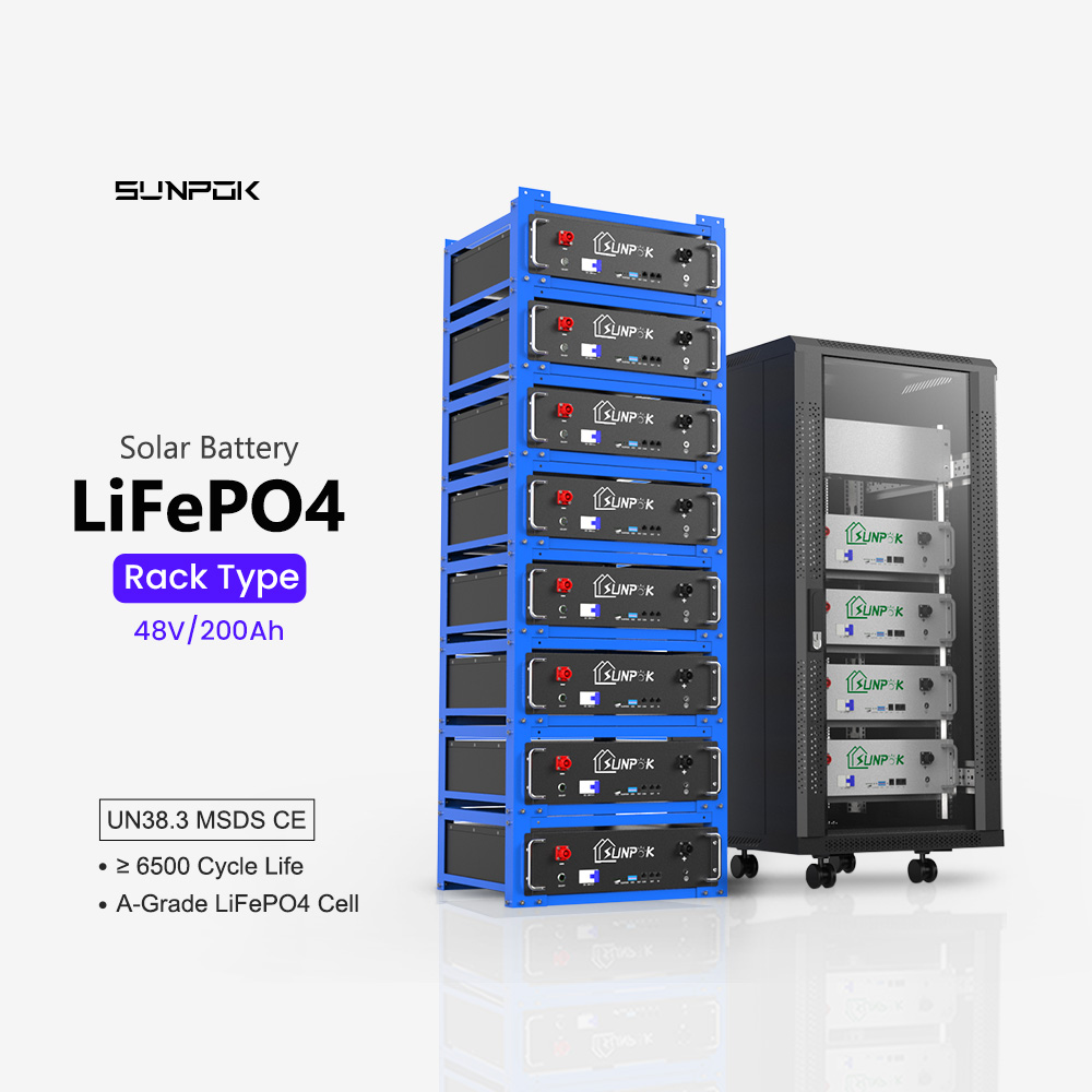 48V 51.2V 100Ah 200Ah Rack-mounted LiFePO4 Battery Pack Lithium-ion ...