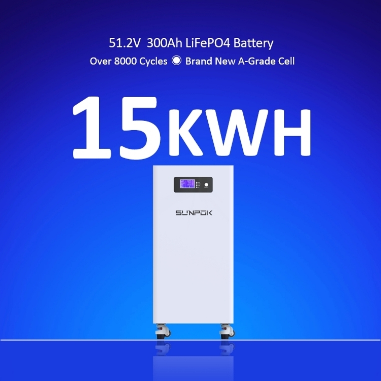 48V LiFePO4 280Ah 51.2V 14.33 kWh lityum demir fosfat bms'li pil RS485 16S hücre