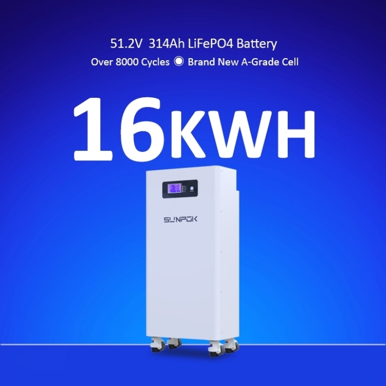 15Kwh Home Energy Storage Battery 51.2V 300AH LiFePo4 Battery 48V ...