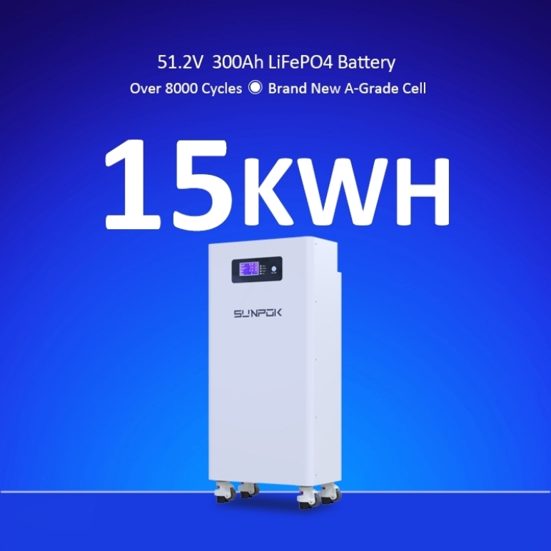 15KWH Home Energy Storage Battery 51.2V 300AH LiFePo4 Battery 48V Touch ...