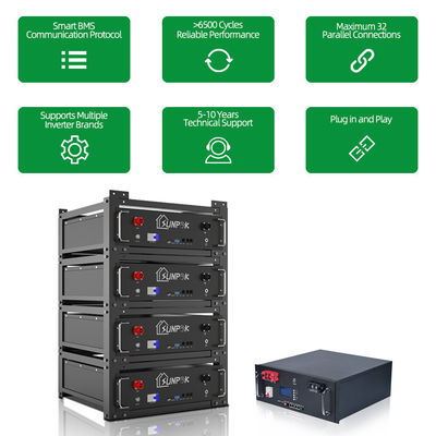 Rack Battery Home Energy Storage Systems Lifepo4 Battery With Bluetooth 48V 200AH 10kwh