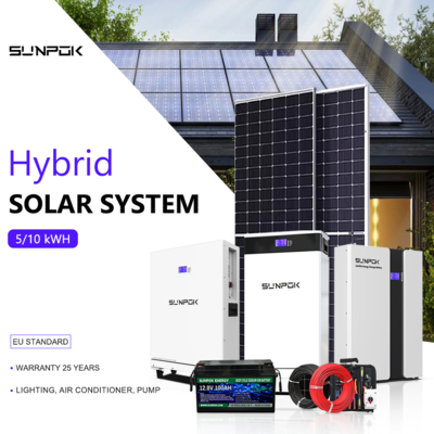 5kW 10kW Off Grid Solar Power Panels System With Battery and Inverter Complete Kit Solar Energy System for Home
