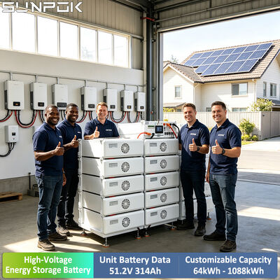 SUNPOK 150kwh 200kwh 250kw 150kw 250kw 250kwh Lithium Ion Batteries Pack Complete Solar Energy Storage System for Industrial