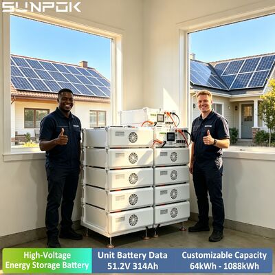 SUNPOK High-voltage Series Energy Storage Batteries 51.2V 314Ah HV Lithium-ion Battery Pack