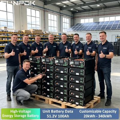 SUNPOK Rack Lithium Battery 5kWh High Voltage Battery Module 20-90kWh Solar Energy Storage System
