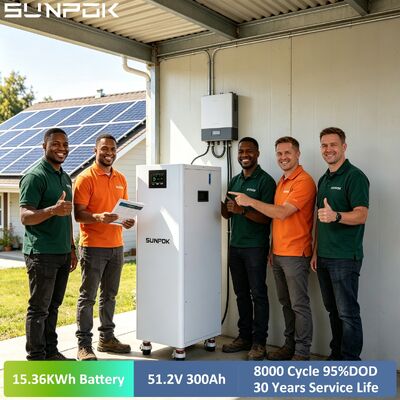 SUNPOK Factory 15KWH 16KWH LiFePO4 Battery 48V 51.2V 300AH 314AH Solar Lithium Battery for Home Solar Energy Storage System