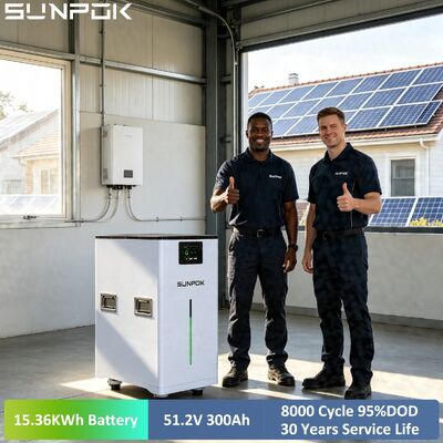 SUNPOK Energy Storage System 51.2V 300Ah Lithium Ion Battery Pack 15kwh Power Wall Lifepo4 Battery 48V With BMS