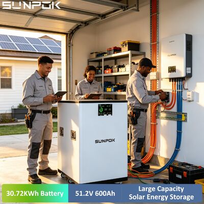 SUNPOK Large Capacity 30kwh Solar System for House Lithium Ion Battery 51.2v 600ah Battery Lithium 48v